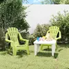 Image de vidaXL Chaises de jardin pour enfants - Lot de 2, Vert