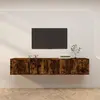 Image de vidaXL Meubles TV muraux - Chêne fumé
