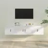 Image de vidaXL Meubles TV 3 pcs Blanc Ingénierie