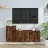 Image de vidaXL Ensemble Meubles TV Chêne fumé - 2 pcs