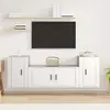 Image de vidaXL Ensemble de meubles TV 3 pcs Blanc