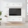 Image de vidaXL Ensemble TV Blanc