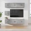 Image de vidaXL Ensemble de meubles TV 7 pcs Gris béton