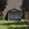 Image de vidaXL Niche Acier Toit Noir 117x103x102