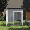 Image de vidaXL Niche chien avec cour 110x201x110 cm - Anthracite