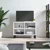 Image de vidaXL Meuble TV Blanc 69,5x30x50 cm