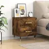 Image de vidaXL Table de chevet - Chêne fumé 40x35x47,5 cm