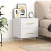 Image de vidaXL Table de chevet blanc