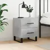 Image de vidaXL Table de chevet - Gris béton