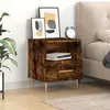 Image de vidaXL Table de chevet - Chêne fumé 40x35x47,5 cm