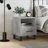 Image de vidaXL - Table de chevet - Gris béton