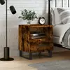 Image de Vidaxl Table de Chevet - Chêne Fumé
