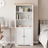 Image de vidaXL Bibliothèque BODO blanc et marron