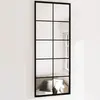 Image de vidaXL Miroirs muraux 2 pcs - Métal noir