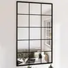 Image de vidaXL Miroirs muraux 6 pcs Noir