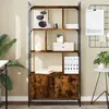 Image de VIDAXL Bibliothèque portes chêne fumé
