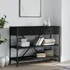 Image de vidaXL Table console avec tiroirs et étagères noir bois d'ingénierie