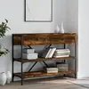Image de Vidaxl Table console - Chêne fumé