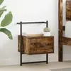 Image de vidaXL Tables de Nuit Murales 2 pcs - Chêne Fumé