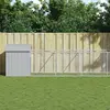 Image de vidaXL Niche pour chien avec toit gris clair acier galvanisé