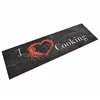 Image de vidaXL Tapis de cuisine impression cuisine - Noir