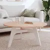 Image de vidaXL Dessus de table Ø90x1,5 cm rond bois massif de hêtre