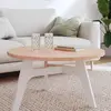 Image de vidaXL Dessus de table Ø80x2,5 cm rond bois massif de hêtre