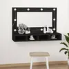 Image de vidaXL Armoire à miroir LED Noir