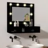 Image de vidaXL LED Armoire - Noir 60x31,5x62 cm