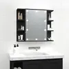 Image de vidaXL Armoire à Miroir LED 70x16,5x60 cm - Noir