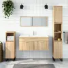 Image de vidaXL Armoire de bain avec miroir chêne sonoma