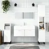 Image de VidaXL Armoire avec miroir - Blanc brillant
