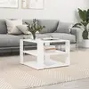 Image de vidaXL Table basse Blanc 59,5x59,5x40 cm