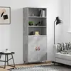 Image de vidaXL Buffet haut - Gris béton