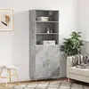 Image de vidaXL Buffet haut - Gris béton