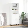 Image de vidaXL Buffet haut Blanc 69,5x34x180 cm