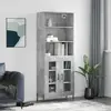 Image de vidaXL Buffet haut gris béton 69,5x34x180 cm