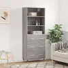 Image de vidaXL Buffet haut Sonoma gris 69,5x34x180 cm