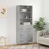 Image de VIDAXL Buffet haut - Gris béton 69.5x34x180 cm
