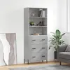 Image de vidaXL Buffet haut Gris Béton II