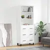 Image de vidaXL Buffet haut Blanc 180 cm - Bois d'ingénierie