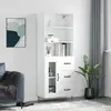 Image de VIDAXL Buffet haut - Blanc
