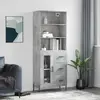 Image de vidaXL Buffet haut Gris béton 69,5x34x180 cm