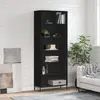 Image de vidaXL Buffet noir 69,5x32,5x180 cm