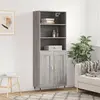 Image de vidaXL Buffet haut - Sonoma gris 69,5x34x180 cm