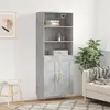 Image de vidaXL Buffet haut Gris béton