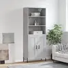 Image de vidaXL Buffet haut - Gris béton