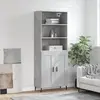 Image de vidaXL Buffet Haut Gris Béton