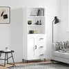 Image de vidaXL Buffet Haut Blanc
