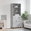 Image de VidaXL Buffet Haut Gris Béton
